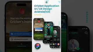 Sports (Cricket) App UI/UX Design in Figma ❤️🧑‍💻 #shorts #figma