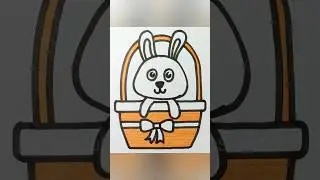 #bunny in the #basket 😀 #shorts  #rabbitdrawing #shortvideo | Draw Smart