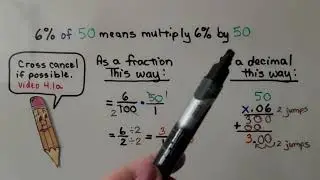 6th Grade Math 8.3b, Finding the Percent of a Number, Find the Part