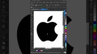 iPhone Logo in Less Than 40 Seconds  | #coreldraw #shorts