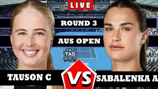 🔴LIVE: SABALENKA vs TAUSON • Australian Open 2025 #Djokovic  #AustralianOpen  AO2 GAMEPLAY