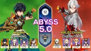 C0 Kinich Burning & C0 Arlecchino Overload | Spiral Abyss 5.0 | Genshin Impact