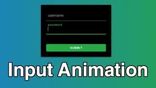 Input Animation by HTML & CSS