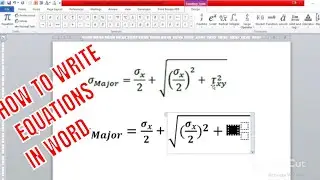 How To Write equations in Microsoft word