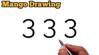 How to draw Mango from number 333 | Easy Mango drawing for beginners | number drawing