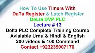 how to use timer with data register DELTA DVP PLC  veriable timer introduction urdu hindi lecture 13