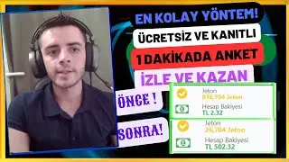 1 DAKİKALIK ANKET DOLDURARAK İNTERNETTEN PARA KAZANMA SİTESİ - İNTERNETTEN PARA KAZANMA 2025