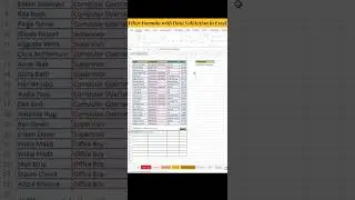 #73 | Filter Formula with Data Validation | #ytshorts #msexcel