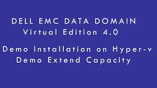 GUIDE INSTALLATION DATADOMAIN VIRTUAL EDITION 4.0 & GUIDE EXTEND STORAGE