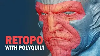 Easy Retopology in Blender with PolyQuilt