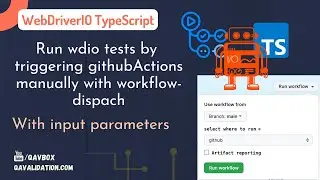 wdio tests | trigger githubActions manually with workflow-dispatch