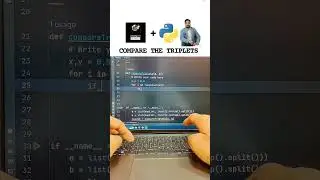 COMPARE THE TRIPLETS IN PYTHON PROGRAMMING 🌟#compare #triplets #python #youtubeshorts