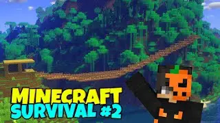 ⛺Shadder + 1.18 = Cennet, Asma köprü yaptık!⛺ | Minecraft Survival #2 (Minecraft Hayatta Kalma)