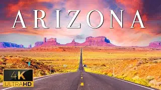 FLYING OVER ARIZONA (4K UHD) - Calming Music With Wonderful Natural Landscape Film For Relaxation