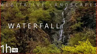 Meditative Landscapes: Waterfall 1 hour of ambience for Relaxing, Sleephelp, Meditation, ASMR