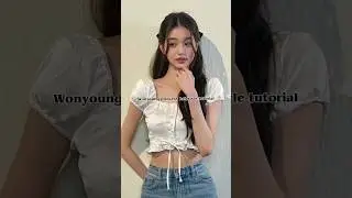 wonyoung viral princess hairstyle tutorial pt1 #kpop #shorts #wonyoung