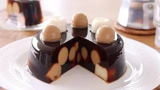 No Oven & No Gelatin Coffee Agar Jelly Cake：Eggless Healthy Desserts