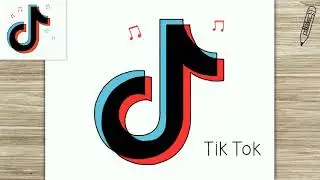 How to Draw Tik Tok Logo, Easy Drawings