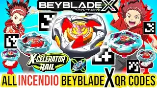 ALL INCENDIO BEYBLADE X QR CODES | BEYBLADE X APP Hasbro Qr Codes