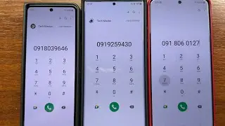 Samsung Galaxy Z Fold 4 vs Note 20 Ultra vs S20 Ultra Android 13 Outgoing Calls from Dialer Keypads