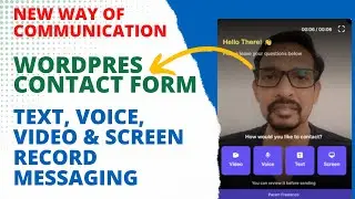 New WordPress Contact Form with Text, Voice and Video Messaging | HelpGent Tutorial