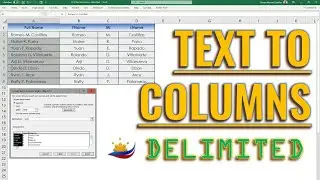 Excel How to Apply Text to Columns (Delimited)