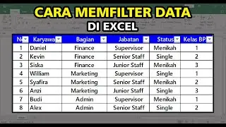 Cara Memfilter Data di Excel