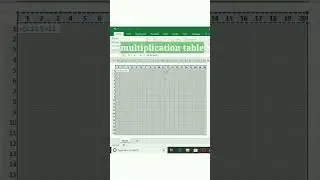 create multiplication table with excel #short #shorts #Excel #exceltips #excelworld