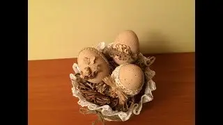 Декор пасхальных яиц из пенопласта. Easter decor. Diy.