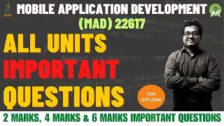 MAD ( Mobile Application Development ) Important Question for MSBTE Diploma Exam | IMP MAD Questions