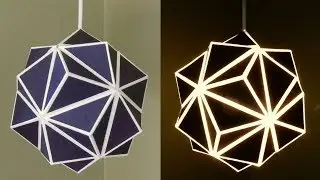 Geometric lamp - how to make a geometric paper lampshade - EzyCraft