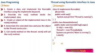 Runnable Interface – Java Programming