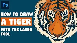 How to Draw a Tiger in Photoshop | Digital Drawing Tutorial