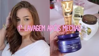 PRIMEIRA LAVAGEM DO CABELO PÓS LOIRO | dicas + produtos.