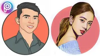 Making Cartoon Portrait Logo - PicsArt