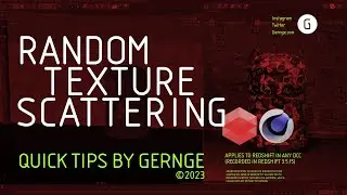 Gernge Quick Tips - Random Texture Scattering | Cinema 4D Redshift