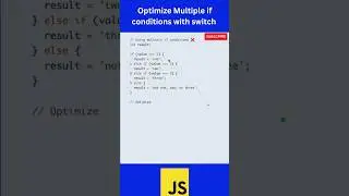 Optimise multiple if condition with switch block in JavaScript | #shorts