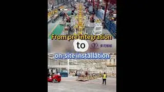 Installation of automotive welding line equipment.#vehicles #welding