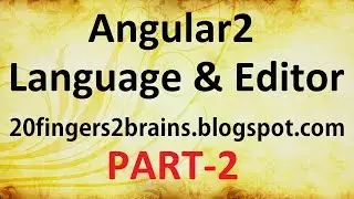 Angular 2 - Selecting Language and Editor