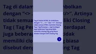 Yuk kenalan dengan HTML #shorts #html #hjcodintech