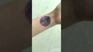 Временная татуировка «Сиреневая луна» / Процесс нанесения / 2SKIN