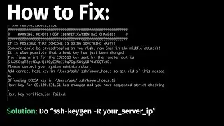How to Fix: WARNING: REMOTE HOST IDENTIFICATION HAS CHANGED!