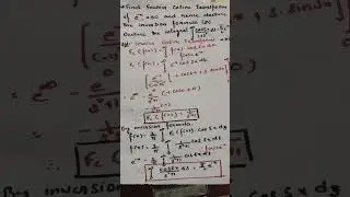 @btechmathshub 7050 Fourier Cosine Transforms