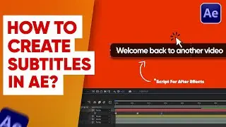 Easiest way to Add Subtitles in After Effects - SF Subtitles