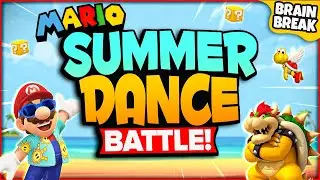 Mario Summer Dance Battle | Summer Games For Kids | Summer Brain Breaks | Just Dance | GoNoodle