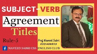 Subject-Verb Agreement (Part-5) Titles, Lecture 1.18.5 in Urdu/Hindi