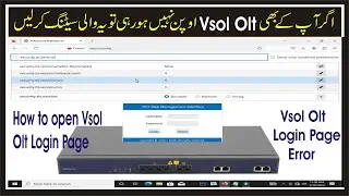 Vsol olt login page error | How to Login Vsol Olt in Firefox | Vsol Olt not open