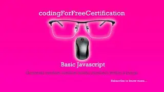 Basic Javascript | Generate Random Whole Numbers within a Range | freeCodeCamp | 107 of 113