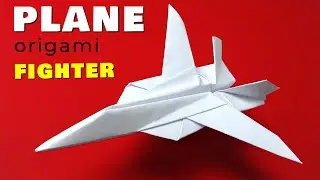 Paper airplane origami. How to make a fighter plane out of paper