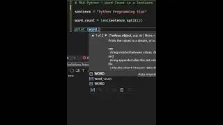 Python Tips - Word Count in Sentence 